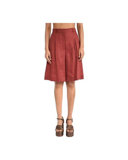 Max Mara Red Casual Shorts