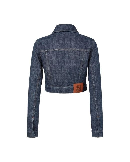 Fendi Jassen ,Blauw ,Denim Denim Jacket in het Blue