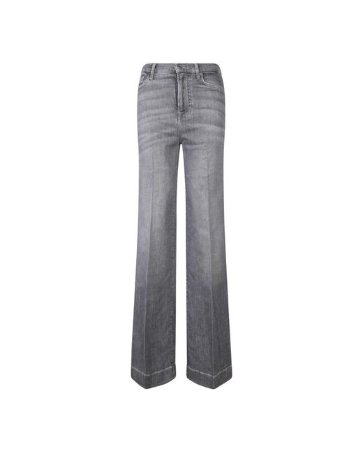 7 For All Mankind Gray Straight Fit Jeans