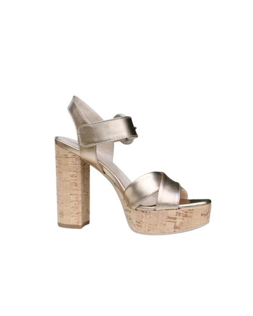 Nero Giardini Metallic High Heel Sandals