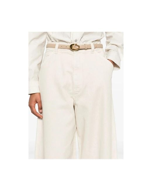 Lemaire White Wide Trousers