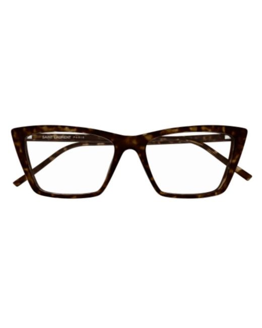 Saint Laurent Brown Dünne Optische Sonnenbrille
