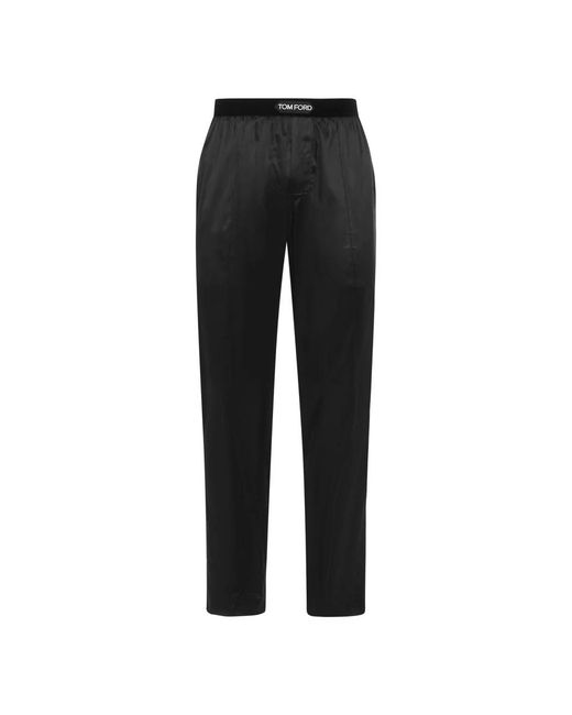 Tom Ford Silk Pajama Pants in het Black voor heren