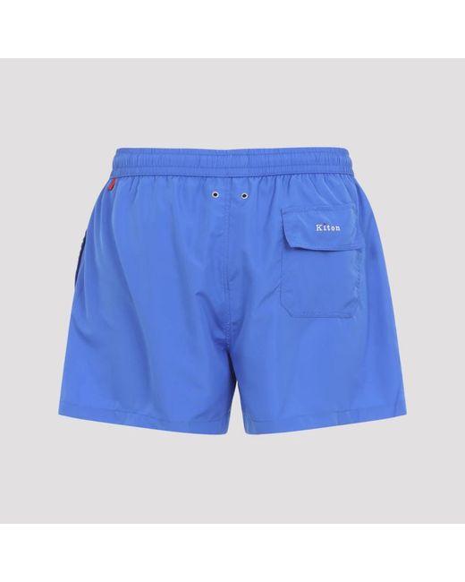 Kiton Badmode ,Blauw ,Zwemshorts in het Blue voor heren