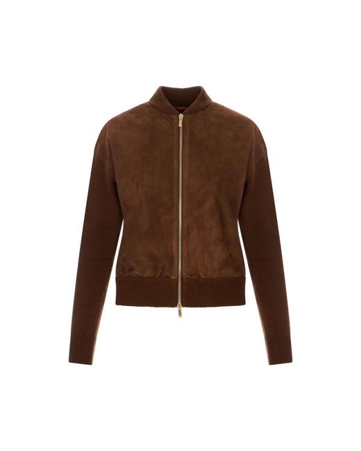 Max Mara Brown Bomber Jackets