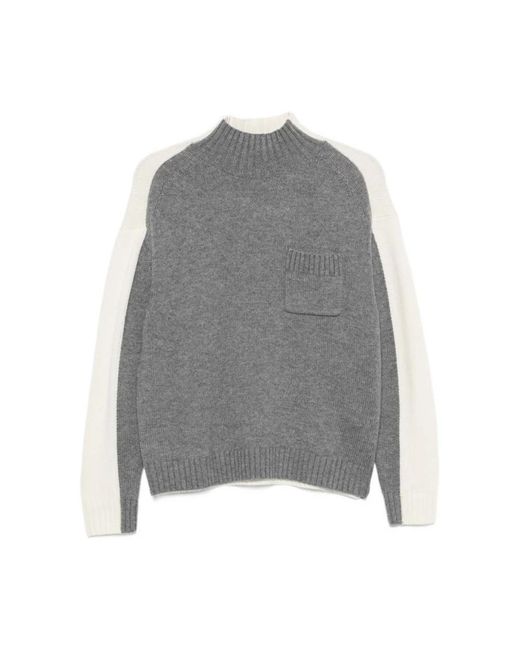 Semicouture Gray Turtlenecks