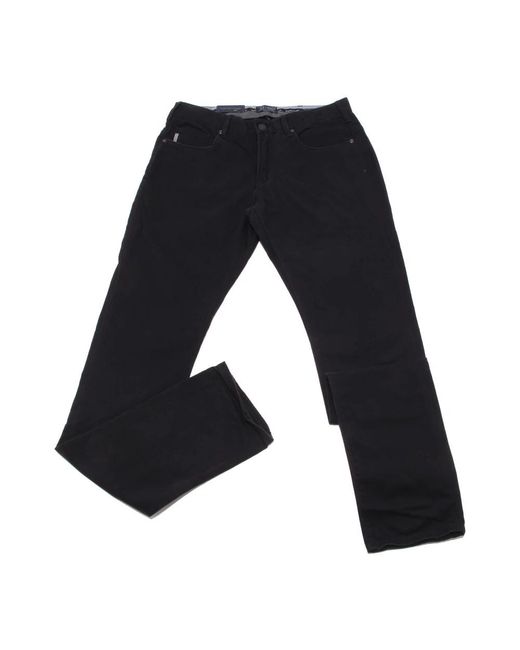 Armani Black Straight Trousers for men