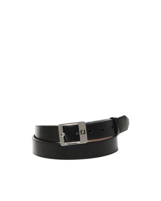 Fendi Accessoires ,Zwart ,Leer Cintura Fix Pun Riem in het Black voor heren