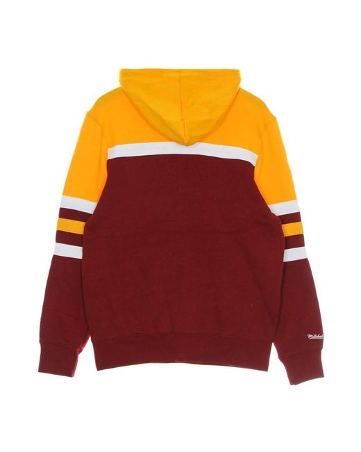 Mitchell & Ness Hoodies & Sweatvesten ,Veelkleurig ,Katoen Nfl Head Coach Hoodie Teamkleuren in het Red voor heren