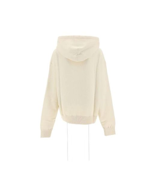 Jil Sander Gedrukte Logo Hoodie in het Natural