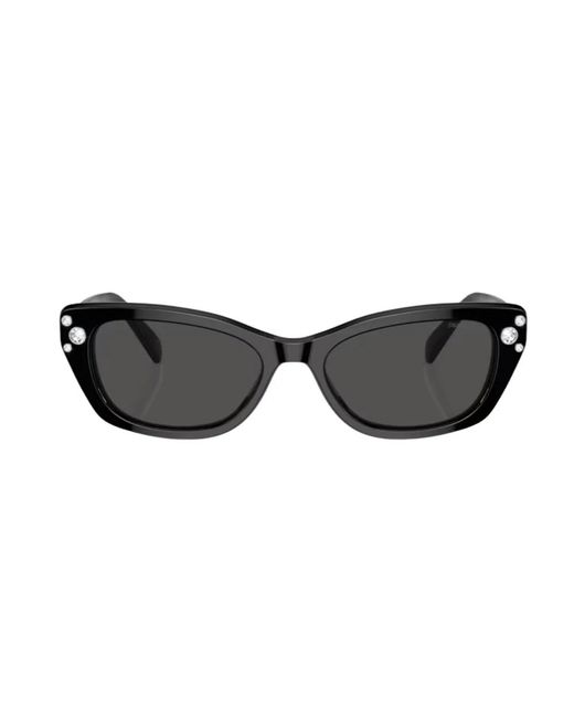 Swarovski Black Schwarze/dunkelgraue sonnenbrille