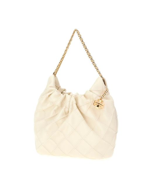 Tory Burch Natural Mini Fleming Bag
