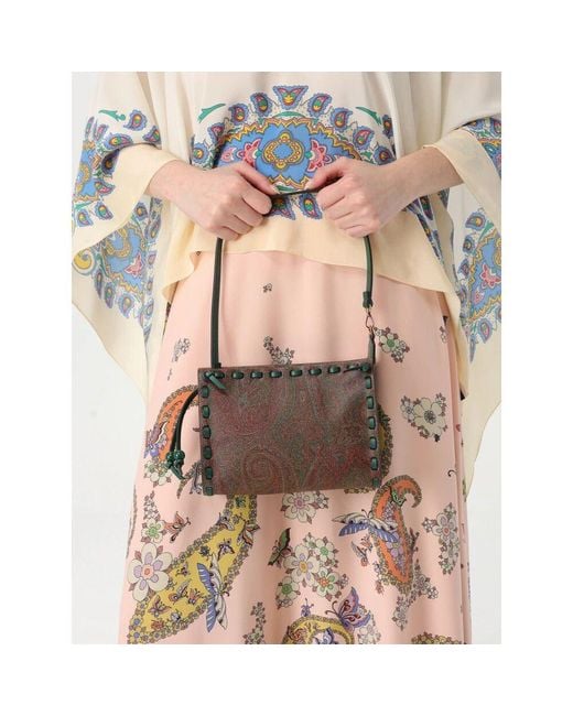 Etro Brown Stilvolle Schultertasche Mit Tasche