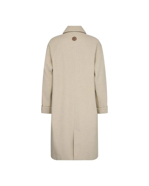 Mos Mosh Natural Double-Breasted Coats
