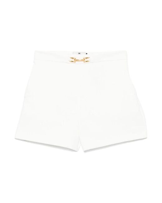 Elisabetta Franchi White Short Shorts
