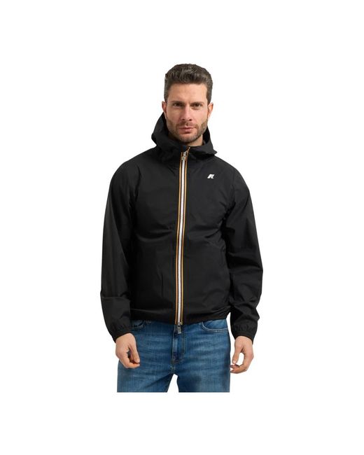 K-Way Black Rain Jackets for men