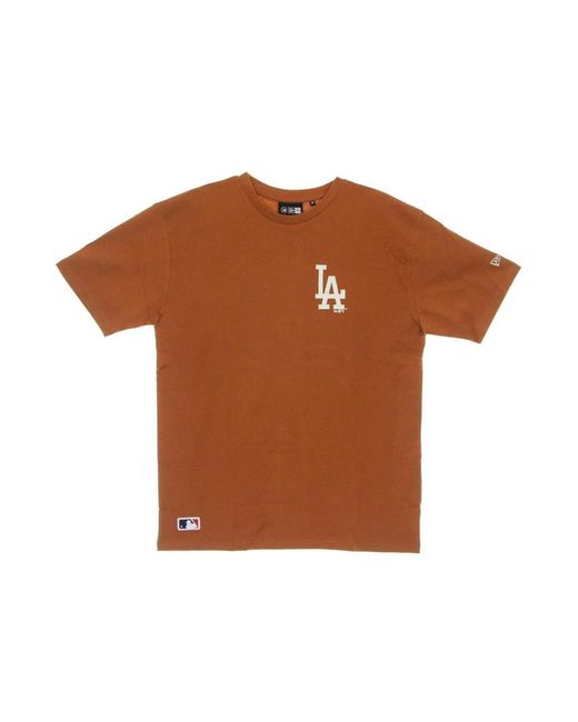 KTZ Tops ,Bruin ,Katoen Mlb Groot Logo Tee Losdod Toffee in het Brown voor heren