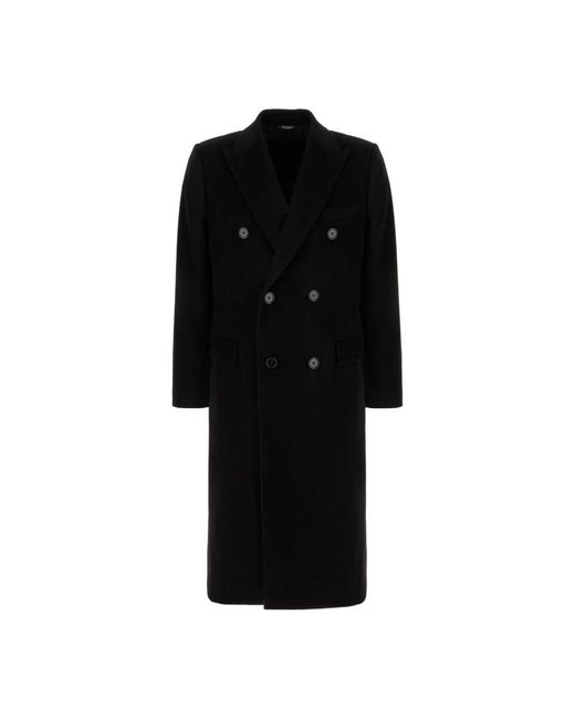 Dolce & Gabbana Wollen Overjas in het Black voor heren