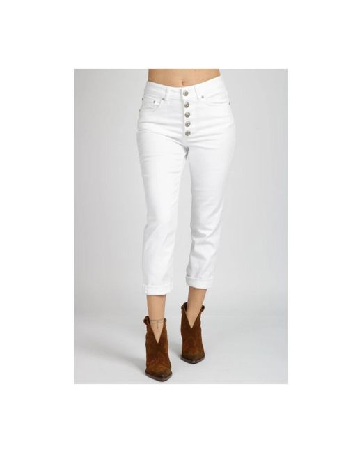 Dondup White Cropped Jeans