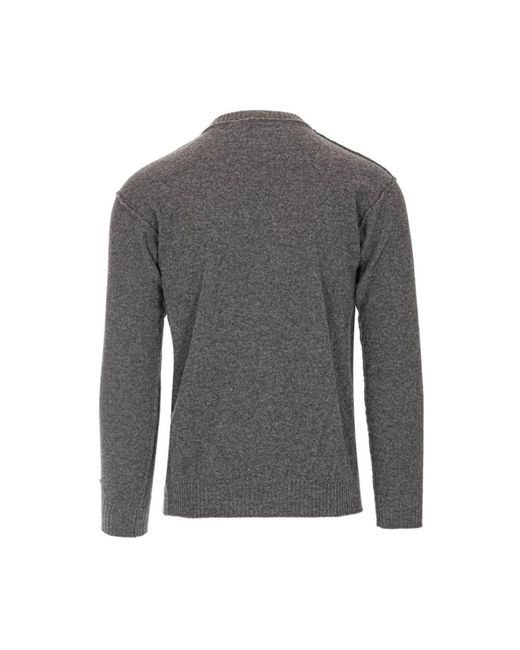 Moschino Gray Round-Neck Knitwear for men