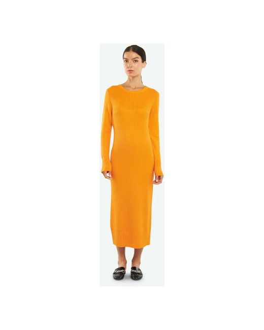Patrizia Pepe Orange Knitted Dresses