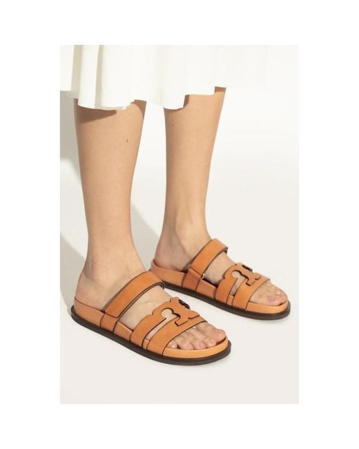 Tory Burch Brown Sliders