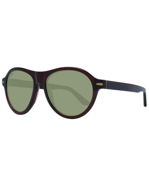 Serengeti Braune sonnenbrille rund grüne gläser in Green für Herren