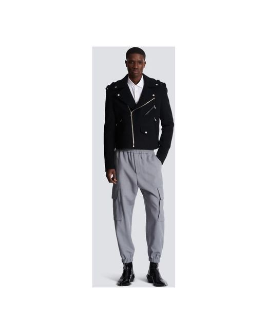 Light Jackets Balmain de hombre de color Black