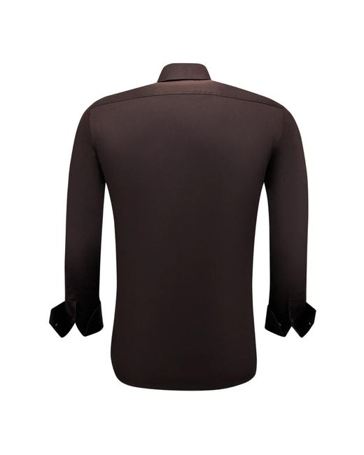 Gentile Bellini Stilvolle business special satin hemden in Black für Herren