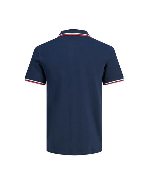 Jack & Jones Casual polo shirt mit v-ausschnitt in Blue für Herren