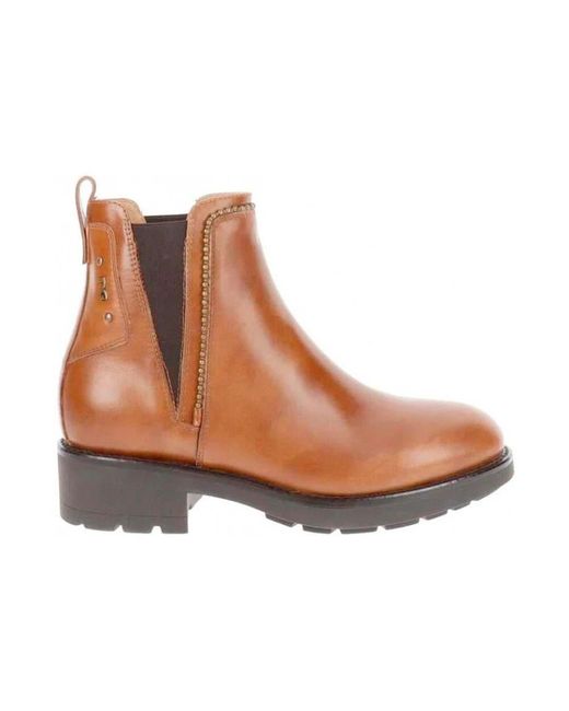 Nero Giardini Brown Braune leder beatles stiefel