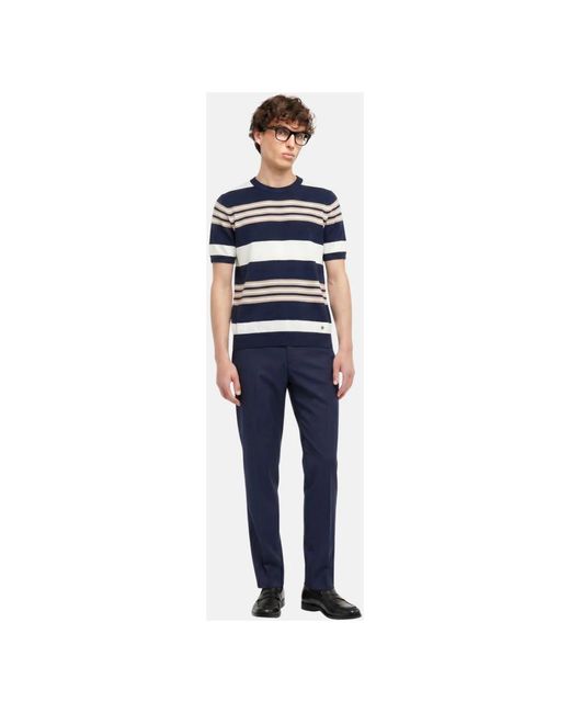 Manuel Ritz Blue Round-Neck Knitwear for men