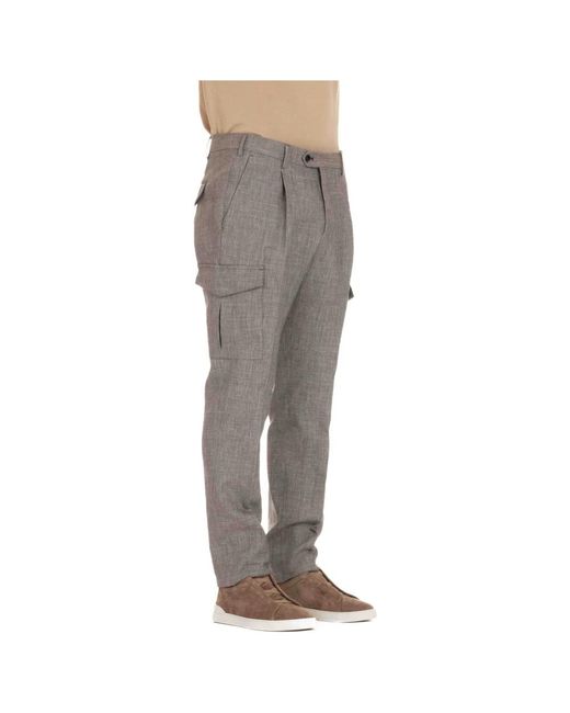Trousers > slim-fit trousers PT Torino pour homme en coloris Gray