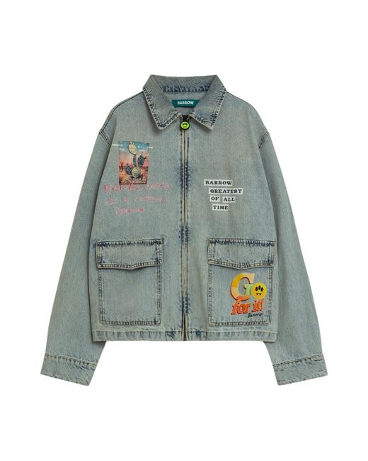Barrow Jassen ,Blauw ,Denim Denim Jacket in het Green voor heren