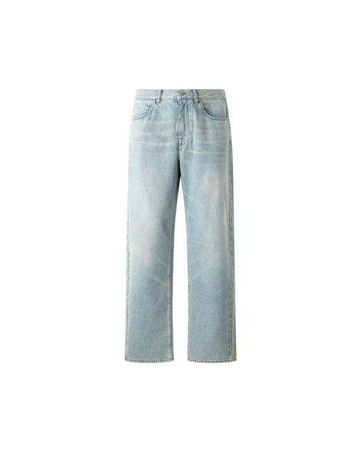 Roberto Cavalli Blue Straight Jeans for men