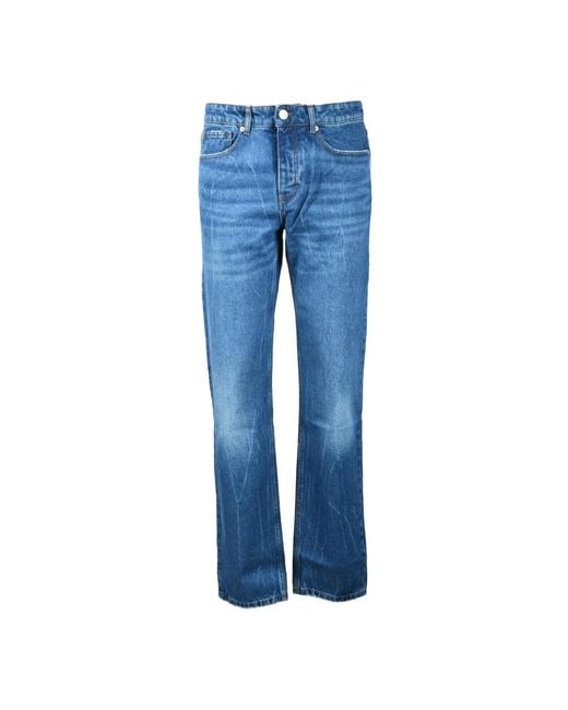AMI Blue Straight Fit Jeans for men