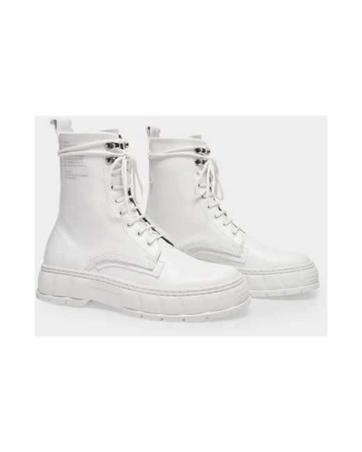 Viron Gray Lace-Up Boots