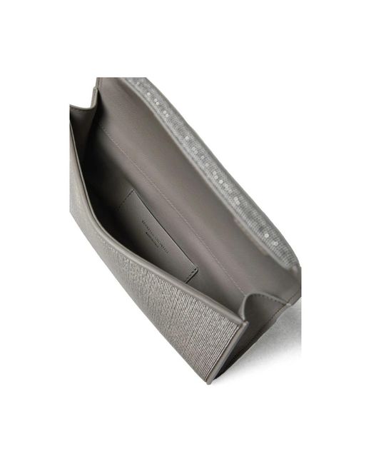 Brunello Cucinelli Gray Clutches