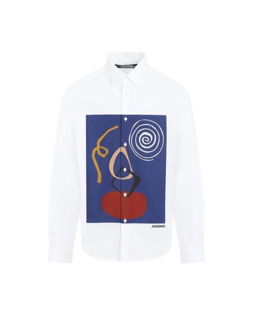 Camicia con pittura artistica di Jacquemus in Blue da Uomo
