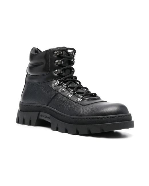 Baldinini Black Lace-Up Boots for men