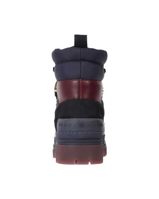 Tommy Hilfiger Blue Lace-Up Boots