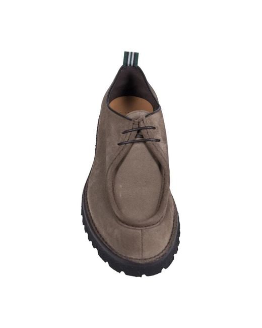 Green George Brown Laced Shoes for men