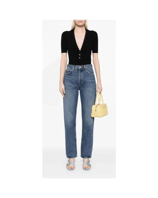 Agolde Blue Straight Fit Jeans