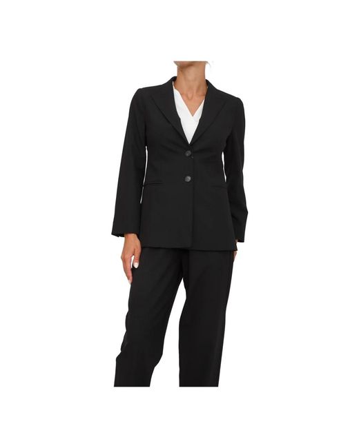 Marella Jassen ,Zwart ,Polyester Zwarte Jas Met Polyester En Viscose in het Black