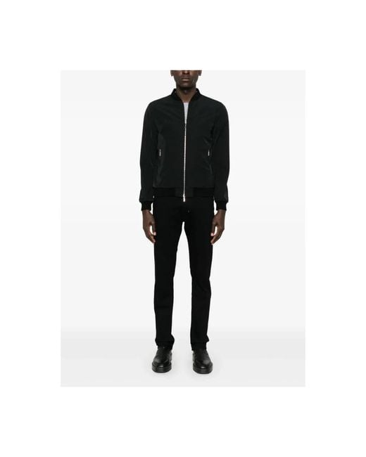 Moorer Black Bomber Jackets for men