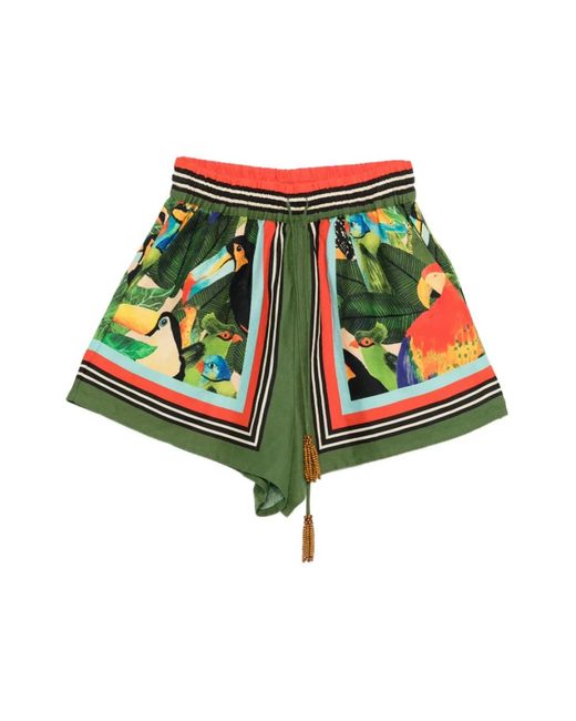 Farm Rio Green Shorts