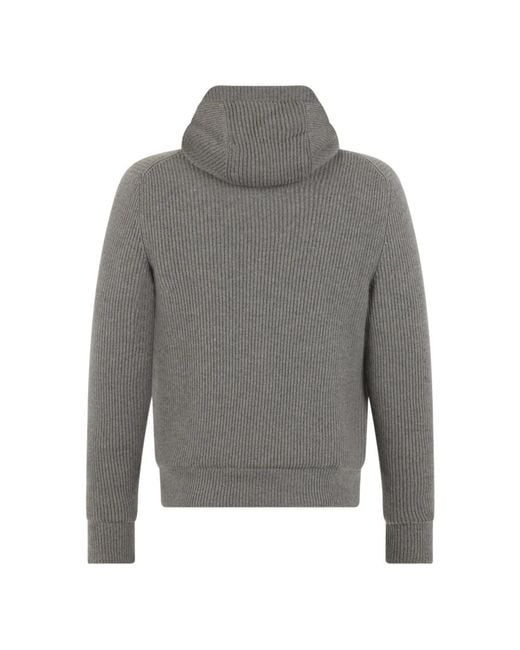 Moorer Gray Zip-Throughs for men