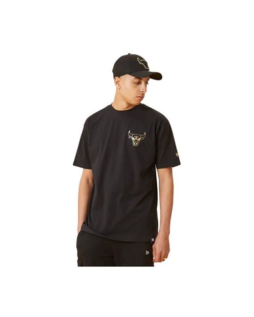 KTZ Chicago bulls metallic print t -shirt in Black für Herren