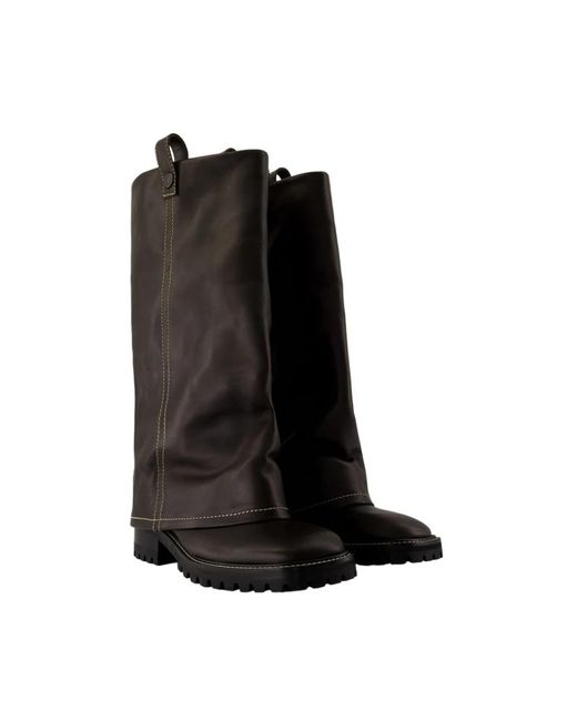 Acne Leather Buckle Boot in Black für Herren