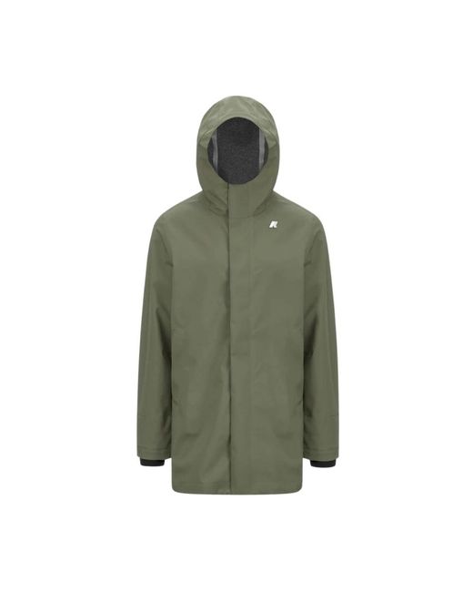 K-Way Jassen ,Groen ,Nylon Tommy Bonded Jersey in het Green voor heren